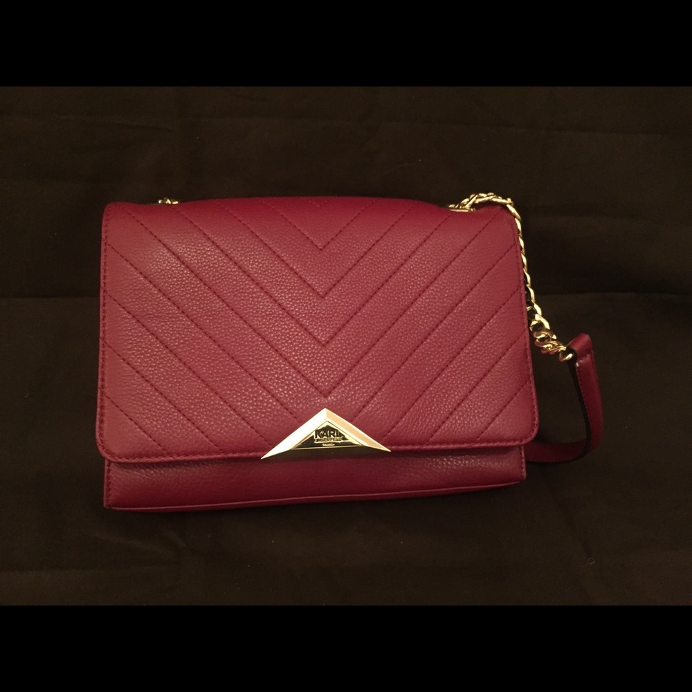 Karl Lagerfeld Handbag (Sm) Burgundy color New!